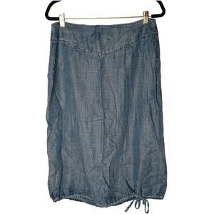 Standards & Practices Adjustable Hem Skirt Modern Women's Denim Tencel Large